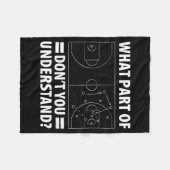 Funny What Part Of Basketball Don't You Understand Fleece Deken (Voorkant (Horizontaal))