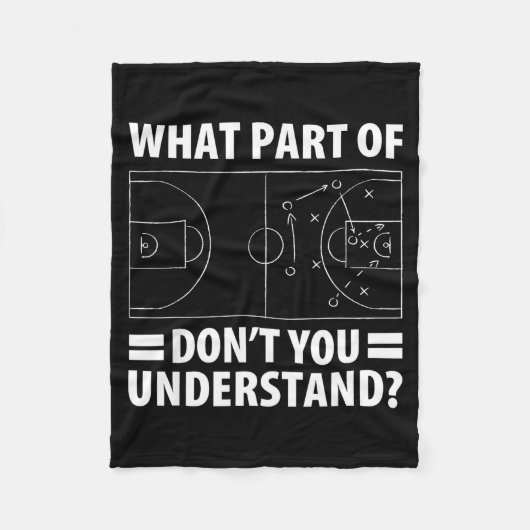 Funny What Part Of Basketball Don't You Understand Fleece Deken (Voorkant)