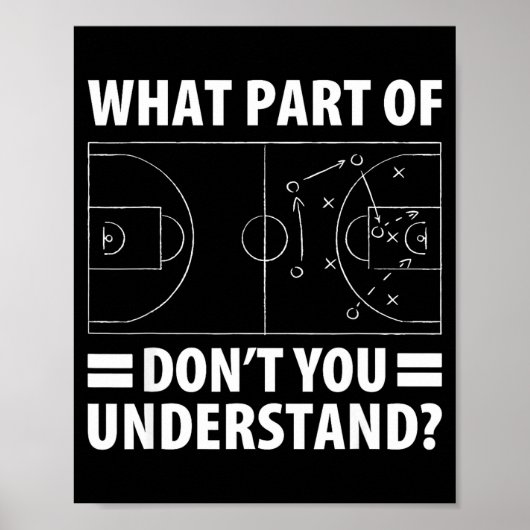 Funny What Part Of Basketball Don't You Understand Poster (Voorkant)