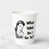 Funny What Table Bunco Papieren Bekers (Achterkant)