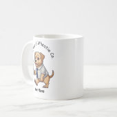 Funny Wheaten Terrier Business Suit Coffee Koffiemok (Voorkant links)