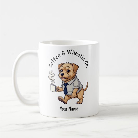 Funny Wheaten Terrier Business Suit Coffee Koffiemok (Links)