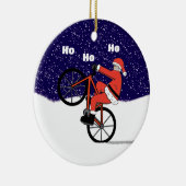 Funny Wheeling Santa Claus Cycling Keramisch Ornament (Rechts)