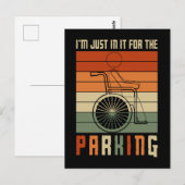 Funny Wheelstoel Gezegde Briefkaart (Voorkant / Achterkant)