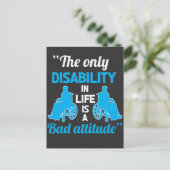 Funny Wheelstoel Handicap Positieve invaliditeit Briefkaart (Staand voorkant)