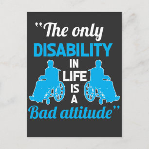 Funny Wheelstoel Handicap Positieve invaliditeit Briefkaart