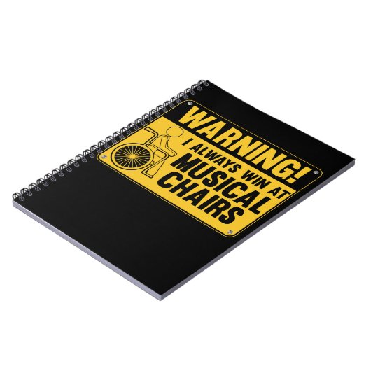 Funny Wheelstoel Musical-Humor Notitieboek (Linkerzijde)
