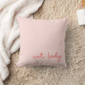 Funny Whimsical Cat Lady Quote in Pink Kussen (Deken)