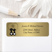 Funny whimsical cat love parogram etiket (Insitu)