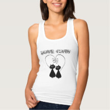 Funny whimsical cool trendy cat-koppel