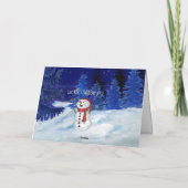 Funny Whimsical Happy New Year from the North Card Feestdagen Kaart (Achterkant)