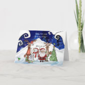 Funny Whimsical Happy New Year from the North Card Feestdagen Kaart (Voorkant)