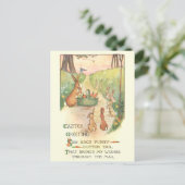 Funny Whimsical  paasbunnies en Rhyme Briefkaart (Staand voorkant)