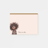 Funny Whimsical Pouting African American  Post-it® Notes (Voorkant)