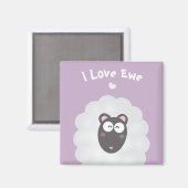 Funny Whimsical Pun I love you Sweet Pastel Paars Magneet (Voorkant / Achterkant)