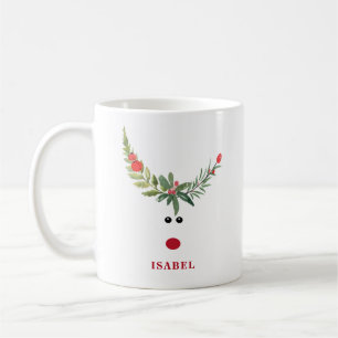 Funny whimsy heilige rendiervreugde gepersonalisee koffiemok