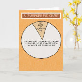Funny Whipped Cream Pumpkin Pie Thanksgiving Kaart (Gele Bloem)