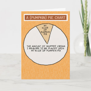 Funny Whipped Cream Pumpkin Pie Thanksgiving Kaart