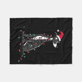 Funny Whippet Christmas Graphics Dog Lights Lover  Fleece Deken (Voorkant (Horizontaal))