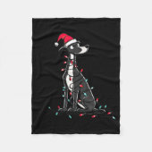 Funny Whippet Christmas Graphics Dog Lights Lover  Fleece Deken (Voorkant)