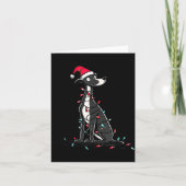 Funny Whippet Christmas Graphics Dog Lights Lover  Kaart (Voorkant)