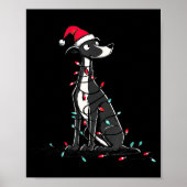 Funny Whippet Christmas Graphics Dog Lights Lover  Poster (Voorkant)