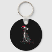 Funny Whippet Christmas Graphics Dog Lights Lover  Sleutelhanger (Voorkant)