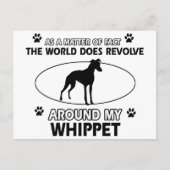 Funny whippet design briefkaart (Voorkant)