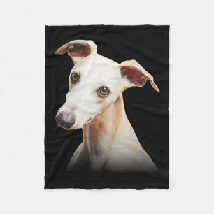 Funny Whippet Face Whippet Smile Whippet Only Face Fleece Deken