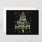 Funny Whippet kerstboomgeschenk Briefkaart (Voorkant / Achterkant)