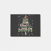 Funny Whippet kerstboomgeschenk Post-it® Notes (Voorkant)