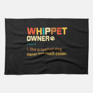 Funny Whippet  Retro Dog mam Papa Gift T-Shi Theedoek