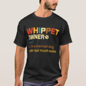 Funny Whippet Retro Dog mam Papa Gift T-shirt (Voorkant)