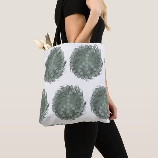 Funny Whirled Peas Cartoon Food Art Fun Design Tote Bag (Dichtbij)