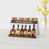 Funny Whiskey Birthday Kaart voor zijn oudere Mann (Gele Bloem)