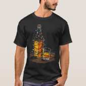 Funny Whiskey Christmas Graphics Lights Lover Long T-shirt (Voorkant)