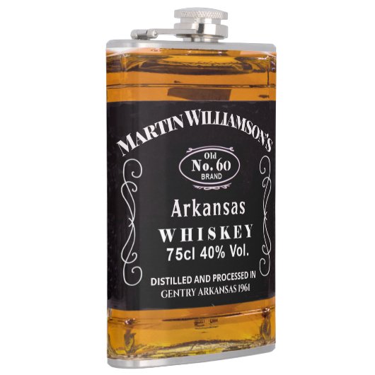 Funny Whiskey Custom Birthday Typografie Heupfles (Rechts)