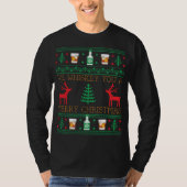 Funny Whiskey Drink Ugly KerstSweater T-shirt (Voorkant)