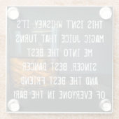 Funny Whiskey Drinkers Slogan Glazen Onderzetter (Achterkant)