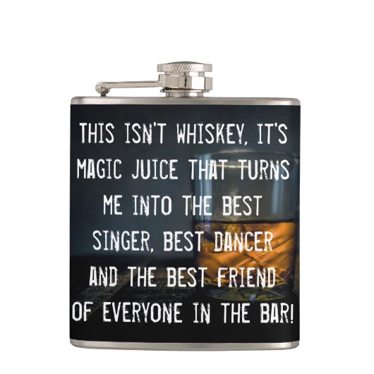 Funny Whiskey Drinkers Slogan Heupfles (Voorkant)