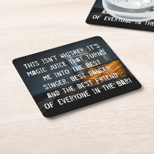 Funny Whiskey Drinkers Slogan Kartonnen Onderzetters (Schuin)