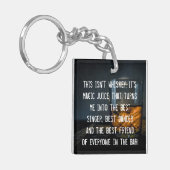 Funny Whiskey Drinkers Slogan Sleutelhanger (Voorkant Links)