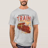 Funny Whiskey Fix Train T-shirt (Voorkant)