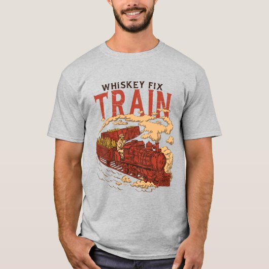 Funny Whiskey Fix Train T-shirt (Voorkant)