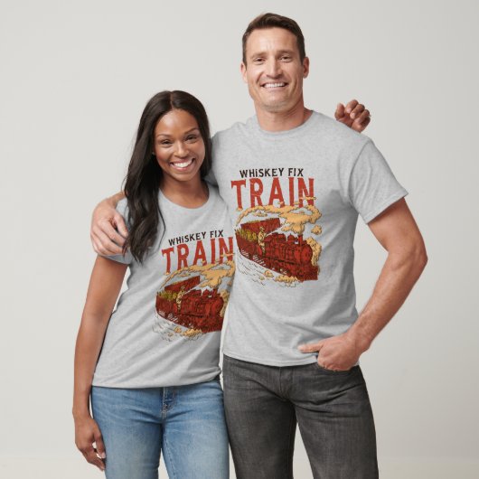 Funny Whiskey Fix Train T-shirt (Unisex)