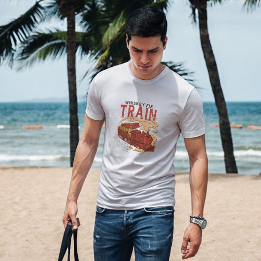 Funny Whiskey Fix Train T-shirt