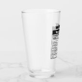 Funny Whiskey Nutrition Facts Glass Glas (Rechts)