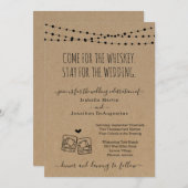 Funny Whiskey Theme Weddenschap Kaart (Voorkant / Achterkant)
