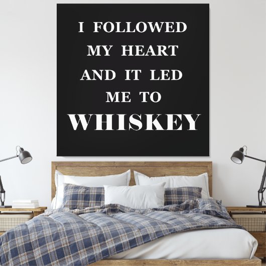 Funny whisky citeert humor whisky gezegden canvas afdruk (Insitu (Slaapkamer))