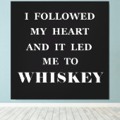 Funny whisky citeert humor whisky gezegden canvas afdruk (Insitu (Houten vloer))